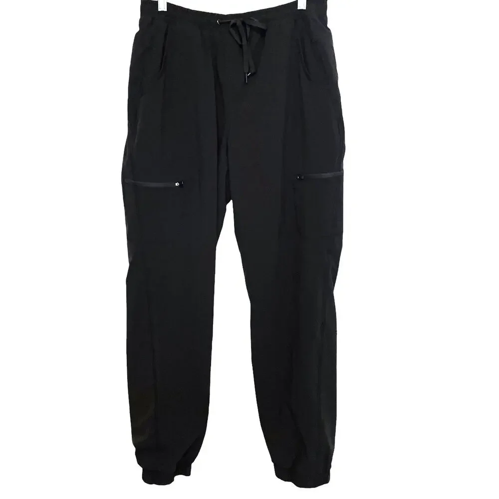 Eddie Bauer Flexion Polar Lined Pants Womens Size 8 Black Waterproof Gorpcore - Picture 2 of 12